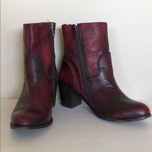 Oxblood Dolce Vita Leather Ankle Boots
